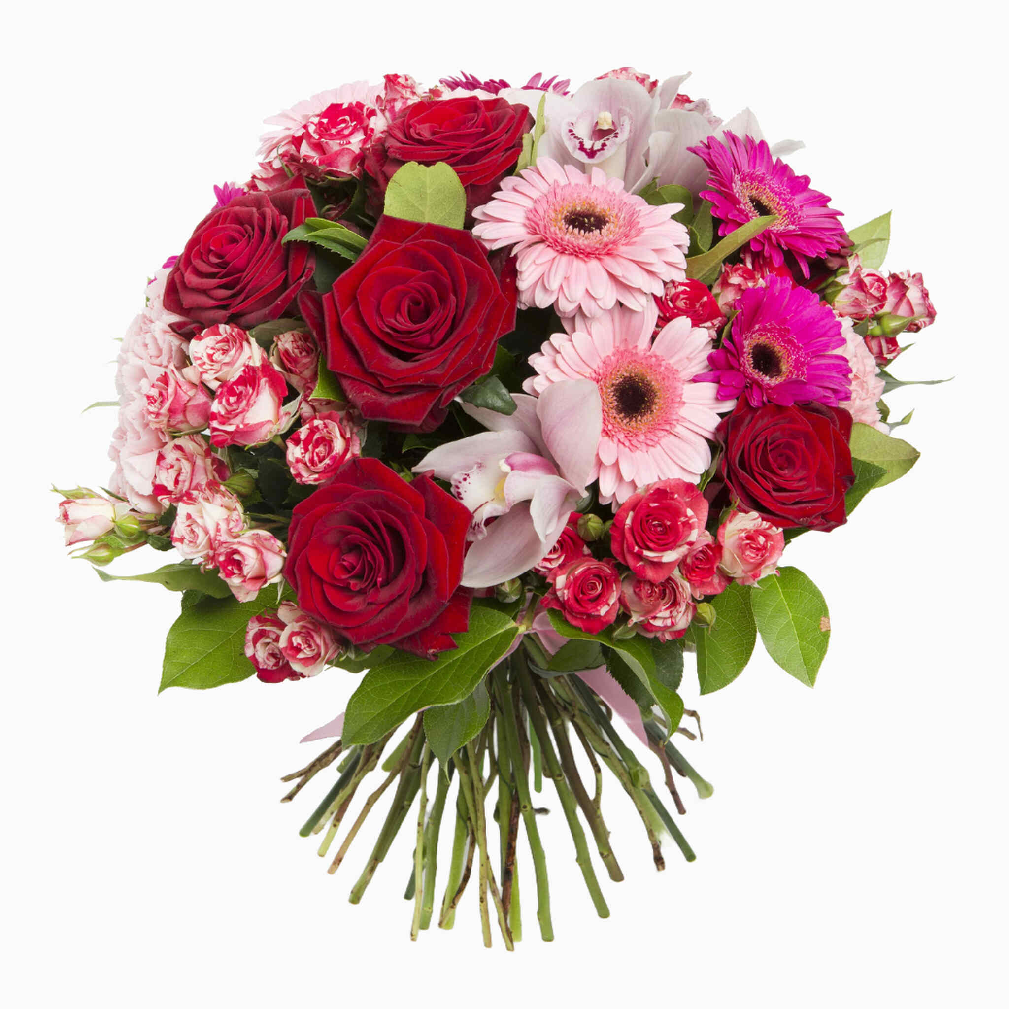 Ramo De Flores Con Rosas Y Gerberas, Entrega Rápida
