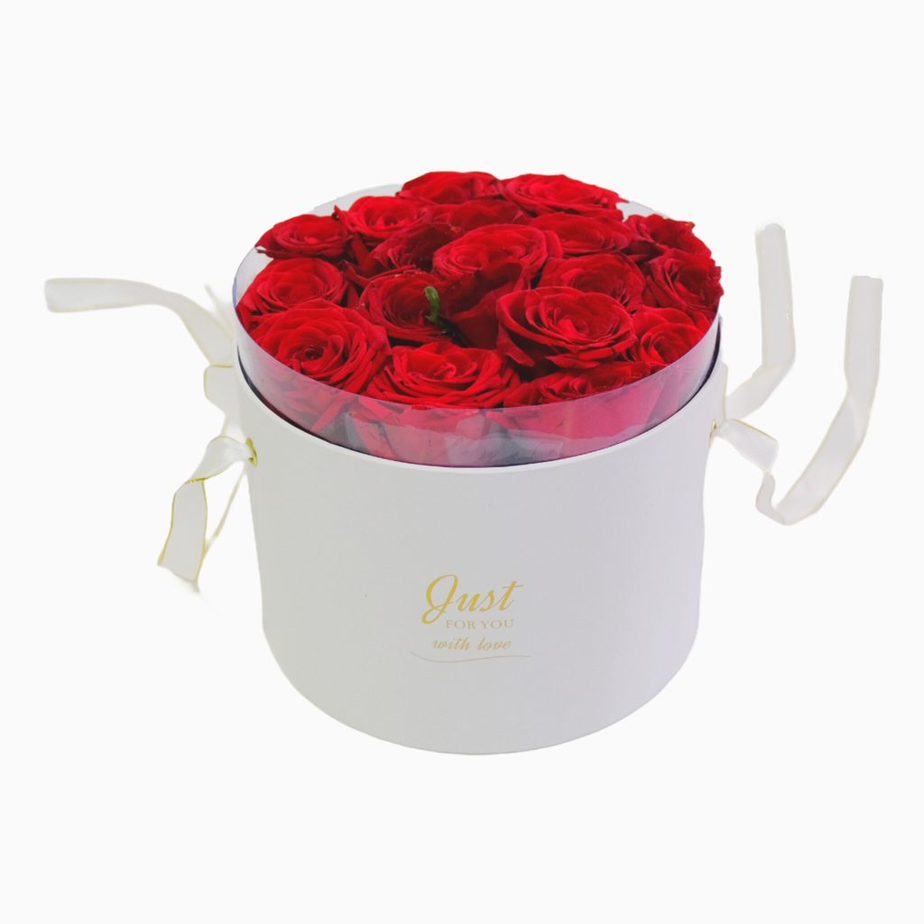 Caja De Rosas Rojas Para Regalo